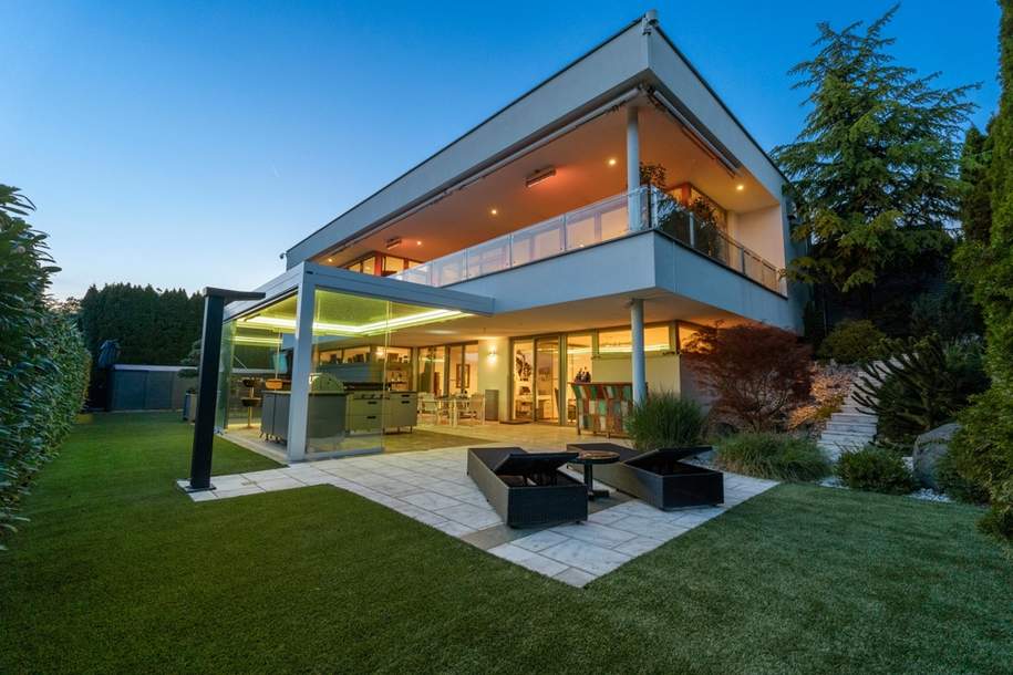 Architektenvilla mit Seeblick, Haus-kauf, 1.790.000,€, 9201 Klagenfurt Land