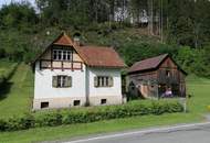 Haus mit Stall, Wiese und Wald in Etmißl