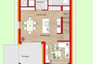 Wohnbaugefördertes Einzelhaus, ziegelmassiv, mit 117m² Wohnfläche, 28m² Terrasse, Eigengrund und 2 Parkplätze