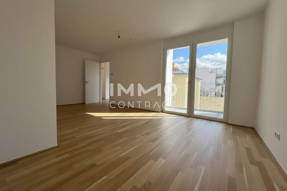 Sonnige 2 Zimmer-Wohnung in Hofruhelage – top angebundener Erstbezug BEIM DONAUUFER, Wohnung-kauf, 269.000,€, 1210 Wien 22., Donaustadt