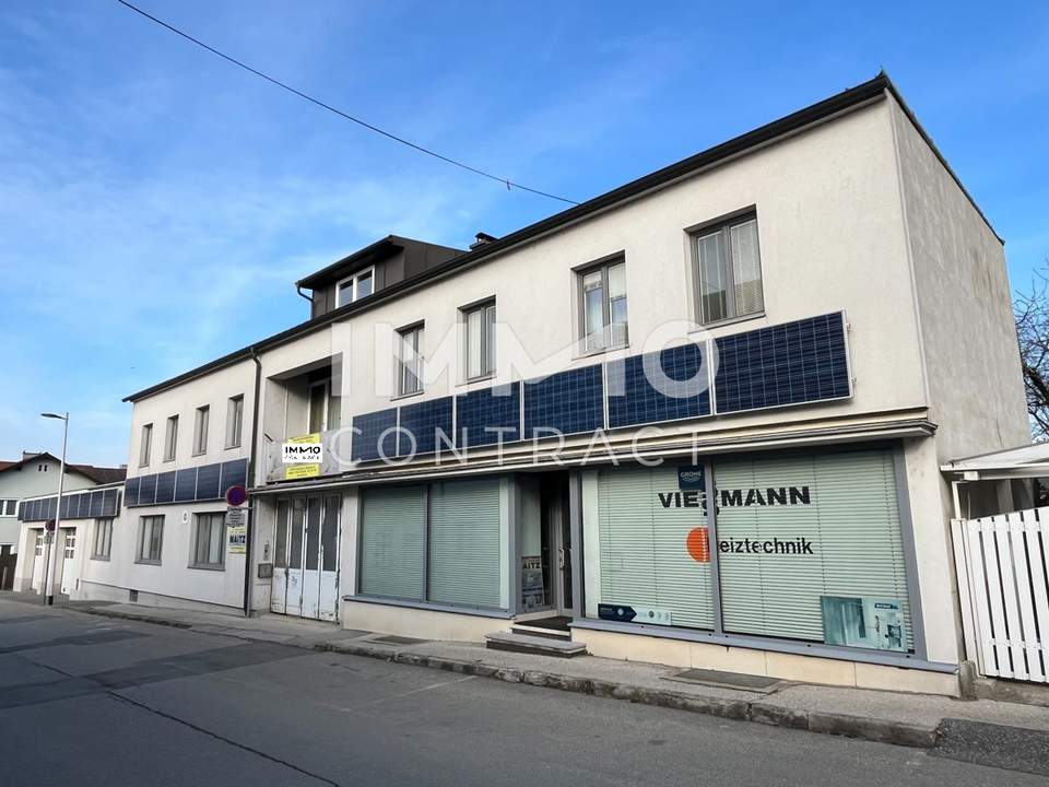 Wohn- und Betriebsgebäude mit 3 Wohneinheiten, Büro, Lager- und Abstellplätze, Werkstatt sowie Verkaufsfläche