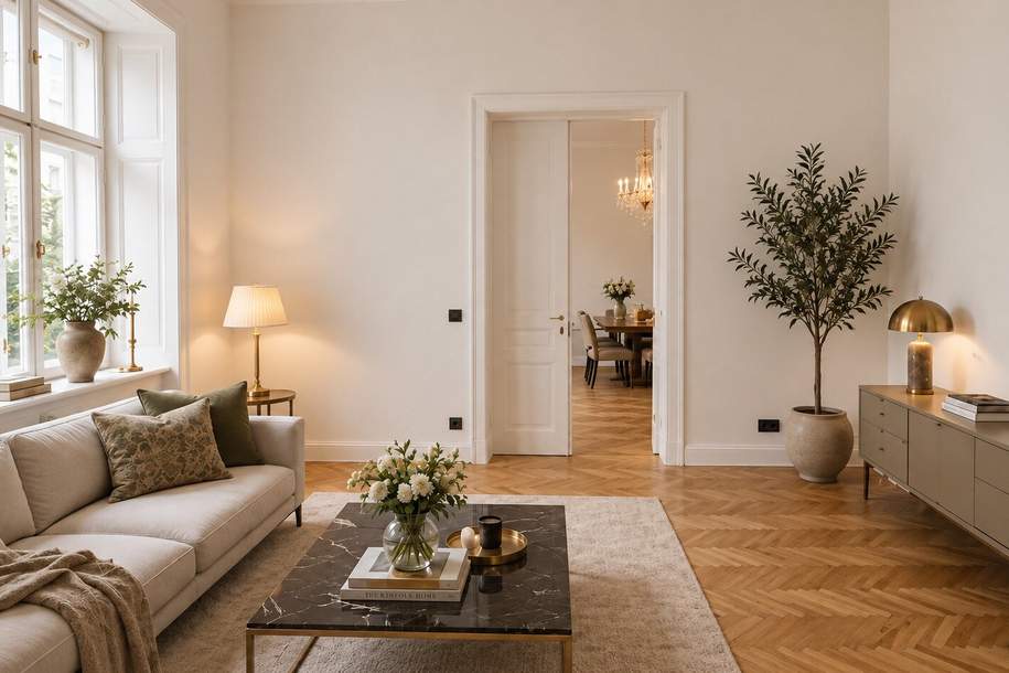 Hofruhelage im 4. Bezirk: Wiener Eleganz trifft modernes Interieur, Wohnung-kauf, 395.000,€, 1040 Wien 4., Wieden