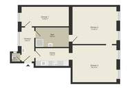 Altbauwohnung mit Entwicklungspotenzial: 73 m², 1. Stock, ruhige Lage zum Innenhof