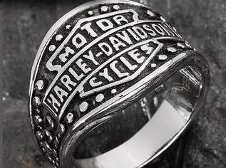 Ring aus Edelstahl US Gr. 9 - 12 Harley Davidson BarundShield, 19 €, Kleidung & Schmuck-Accessoires, Uhren, Schmuck in 6780 Marktgemeinde Schruns