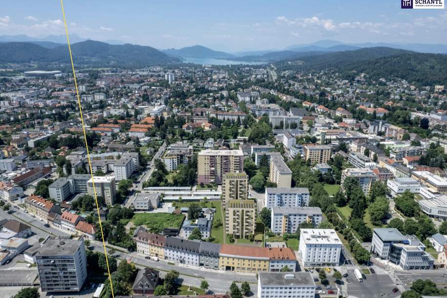 Weitblick inklusive – 3-Zimmer-Neubau im 8. OG mit 22 m² Balkon, Wohnung-kauf, 470.000,€, 9020 Klagenfurt(Stadt)