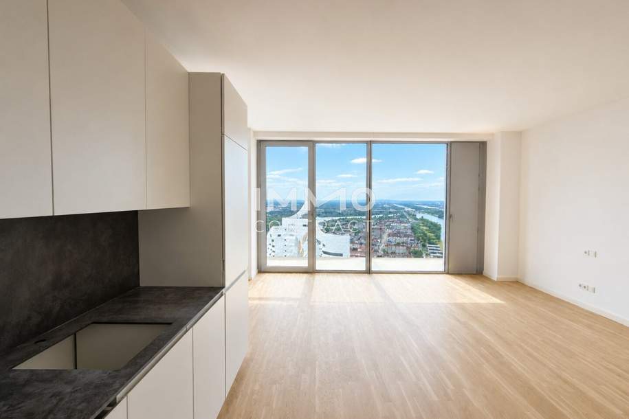 DC2 Tower: SKY RESIDENCES - 34. Etage mit Wasserblick, Wohnung-miete, 1.100,00,€, 1220 Wien 22., Donaustadt
