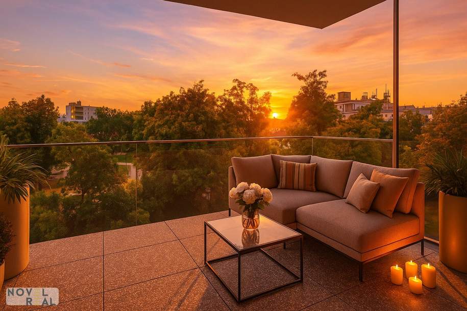 Erstbezug mit allen Extras: Moderne 3-Zimmer-Wohnung mit Balkon, Tiefgarage in U-Bahn-Nähe, Wohnung-kauf, 671.620,€, 1210 Wien 21., Floridsdorf