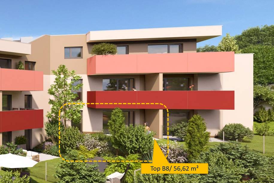 Sonnige 2Zi Gartenwohnung in den STADTTERRASSEN PEUERBACH - provisionsfrei! ** JETZT FRÜHKÄUFER-RABATT!**, Wohnung-kauf, 286.805,€, 4722 Grieskirchen