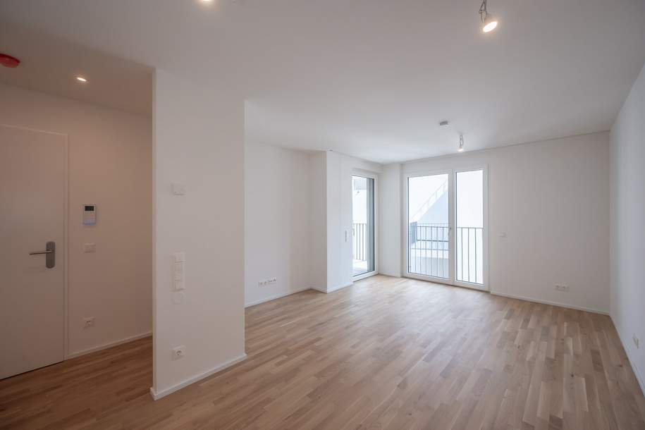 ASG IV-Qualitatives Wohnen in urbaner Lage: hochwertiger 2-Zimmer ERSTBEZUG mit Balkon! Provisionsfrei!, Wohnung-miete, 1.315,83,€, 1120 Wien 12., Meidling