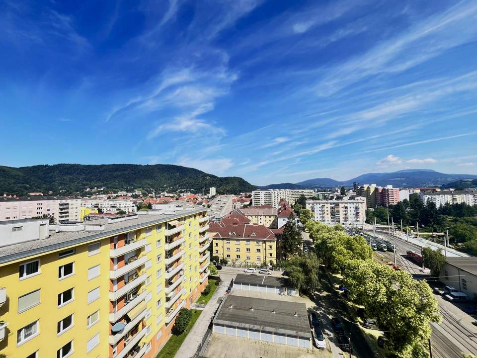 11. OG mit herrlicher Aussicht, 2-Zimmer-Wohnung Nähe FH Joanneum!