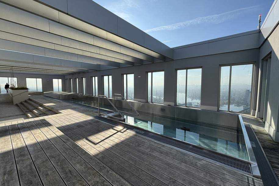 Rooftop Pool I U-Bahn-Station U1 Kagran I Helle Wohnung mit Loggia I Alte Donau Nähe I Exklusive Ausstattung, Wohnung-miete, 1.577,28,€, 1220 Wien 22., Donaustadt