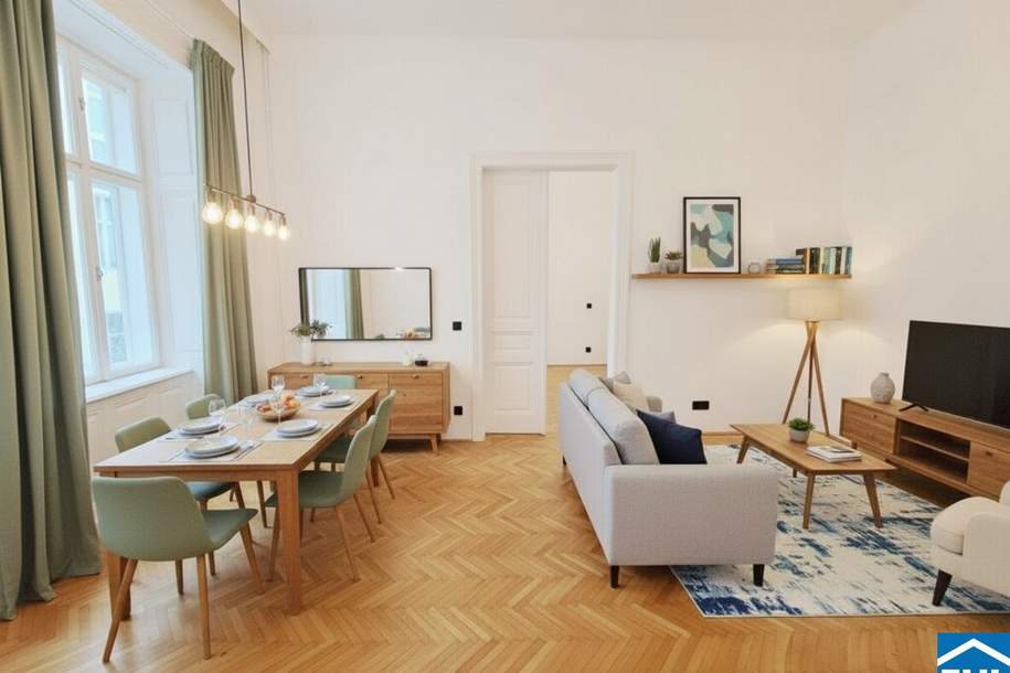 Wiener Eleganz trifft modernes Interieur: Hofseitige 2 Zimmerwohnung im 4. Bezirk, Wohnung-kauf, 395.000,€, 1040 Wien 4., Wieden