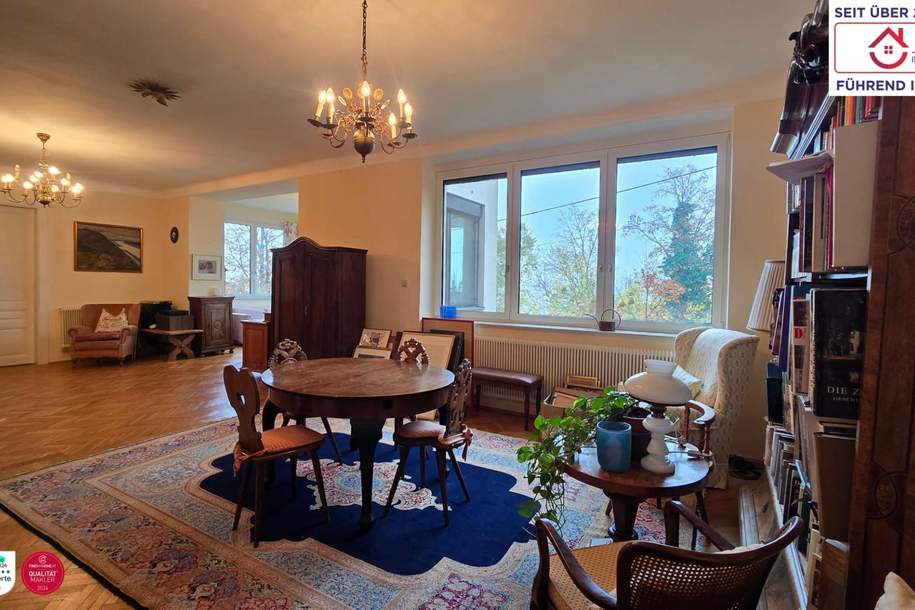 *Direkt in Klosterneuburg (nähe Weidlinger Bahnhof)* Stilvolle Gründerzeitvilla mit Fernblick, Pool, Wintergarten und großzügigem Garten, Haus-kauf, 1.490.000,€, 3400 Tulln