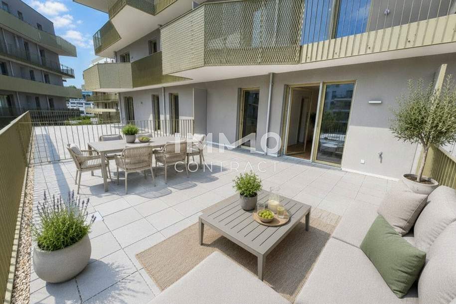 Besonderes Angebot: Erstbezug mit riesiger Terrasse in Ruhelage jetzt provisionsfrei sichern!, Wohnung-kauf, 259.000,€, 1210 Wien 22., Donaustadt