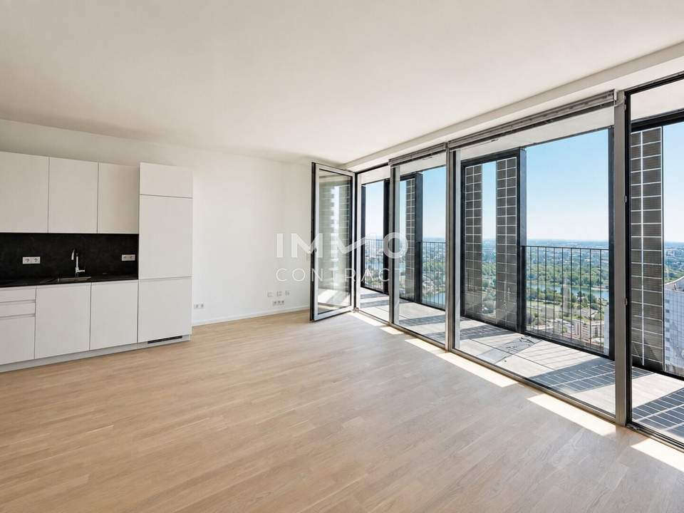 Erstbezug Studio mit Weitblick: 40. Etage - U1 Donauinsel. DC2 Tower