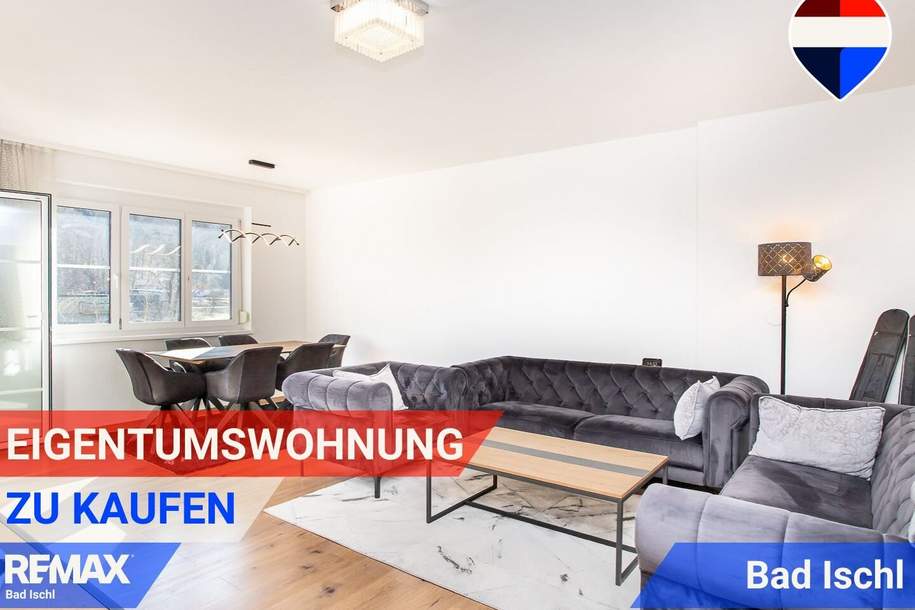 Neuer Preis: Sonnige 3-Zimmer-Wohnung mit Grün bzw. Flussblick in Bad Ischl, Wohnung-kauf, 279.000,€, 4820 Gmunden