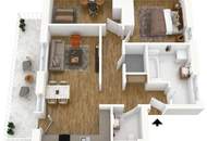 Wohnen in angenehmer Atmosphäre - Helle 3-Zimmerwohnung mit Balkon und Venedigerblick