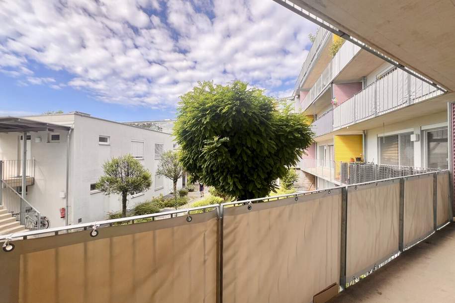 Gepflegte 2-Zimmer-Wohnung mit Balkon und Tiefgaragenstellplatz - WG geeignet!, Wohnung-miete, 1.234,00,€, 8010 Graz(Stadt)