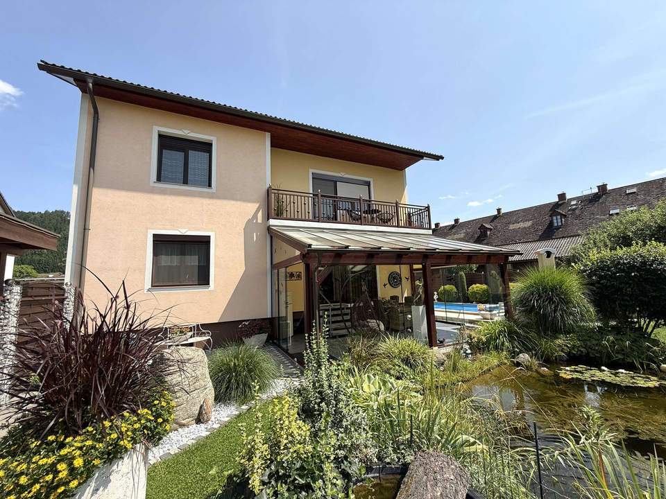 Wohlfühloase in der Nähe von Leoben – Einfamilienhaus mit Garten, Pool & Saunabereich