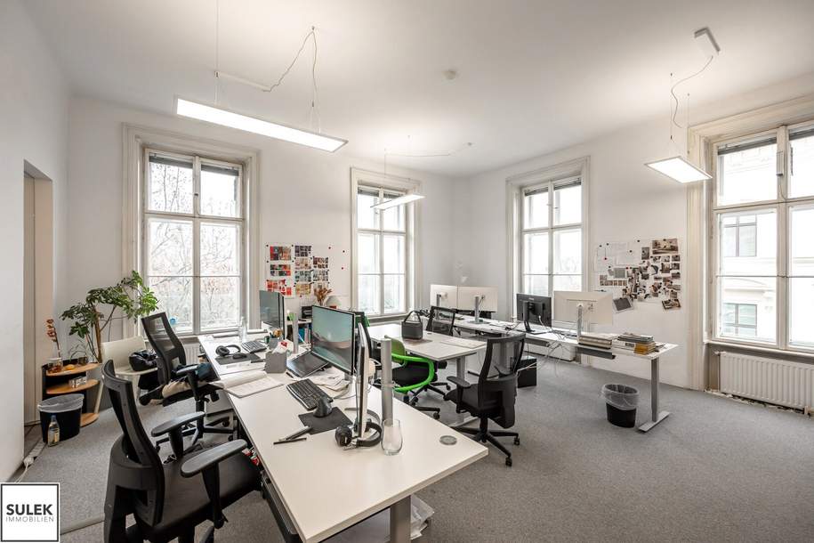 helles Altbau-Eckbüro am Parkring vis a vis des Stadparks, Gewerbeobjekt-miete, 3.278,39,€, 1010 Wien 1., Innere Stadt