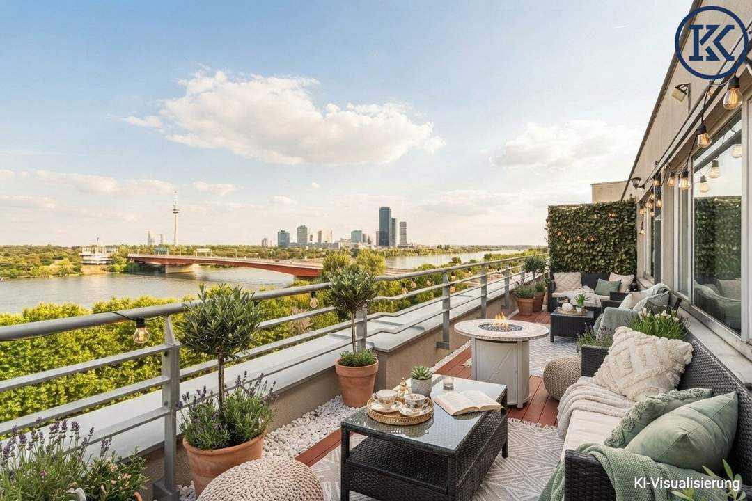 2 Zimmerwohnungen mit großer Terrasse im 8. Stockwerk!
