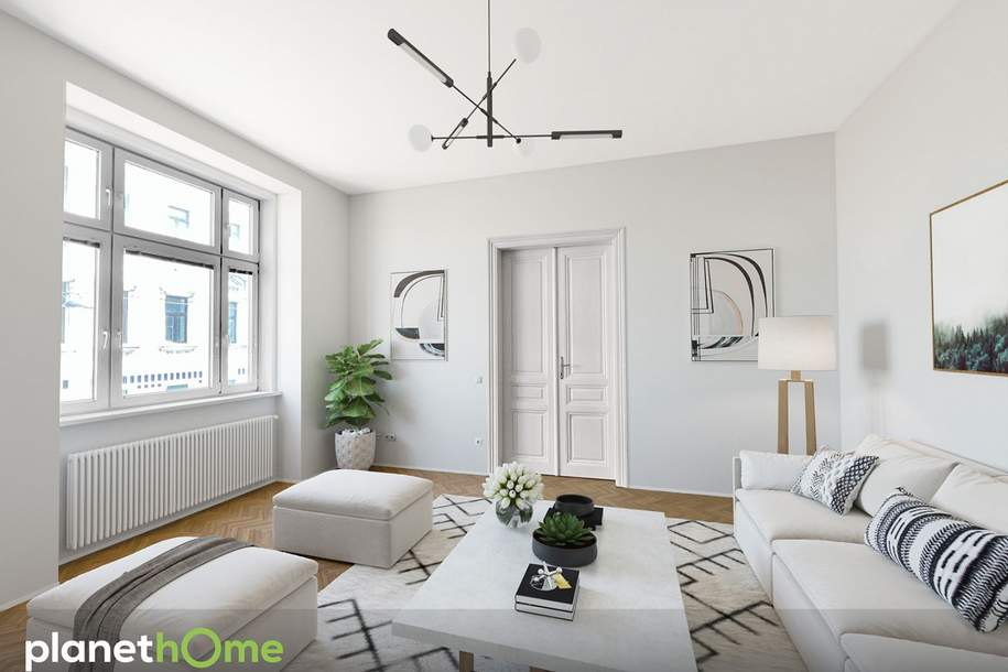 Altbauflair mit Stil: 2-Zimmer-Wohnung auf 72 m², Klimaanlage &amp; topmodernes Bad!, Wohnung-kauf, 299.000,€, 1150 Wien 15., Rudolfsheim-Fünfhaus