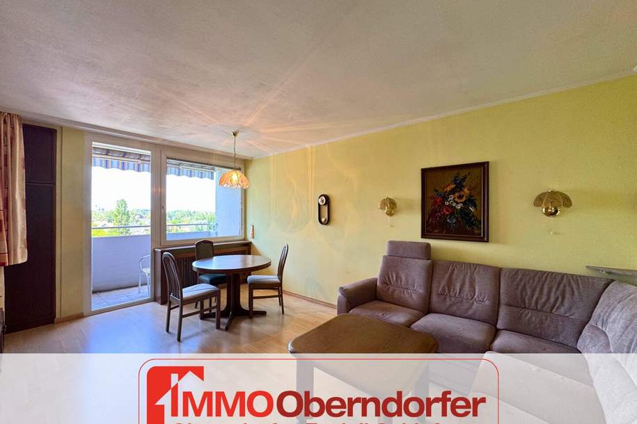 Charmante Drei-Zimmer-Wohnung mit Bergblick, zwei Loggien und Tiefgarage | LEHEN, Wohnung-kauf, 298.000,€, 5020 Salzburg(Stadt)