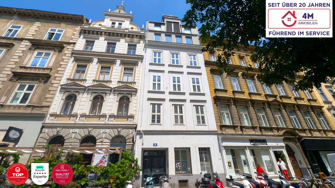 Nähe MuseumsQuartier Stilvolle Altbaugarçonnière im Herzen des 7. Bezirks