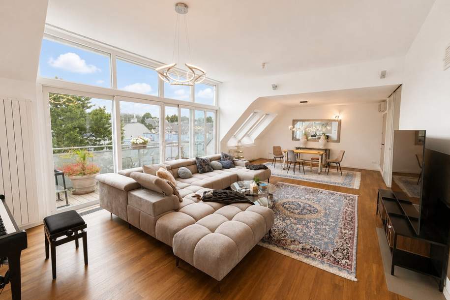 PENTHOUSE-RESIDENZ IM COTTAGEVIERTEL – EXKLUSIVITÄT AUF ZWEI EBENEN, Wohnung-miete, 4.499,00,€, 1180 Wien 17., Hernals