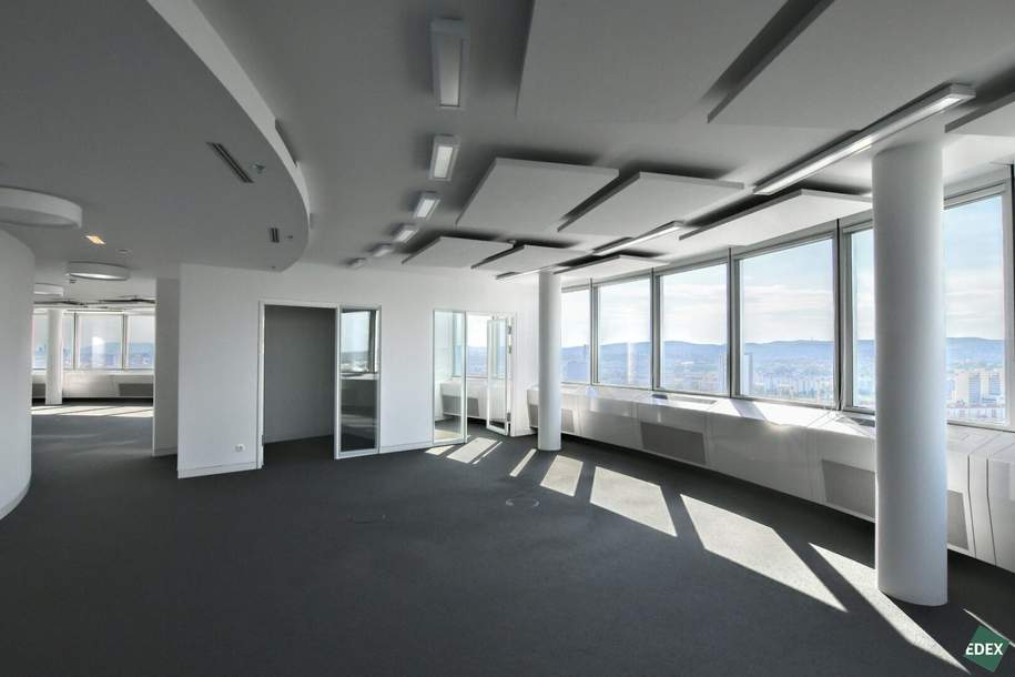 Arbeiten mit Aussicht im Millenniumtower, Gewerbeobjekt-miete, 12.511,40,€, 1200 Wien 20., Brigittenau