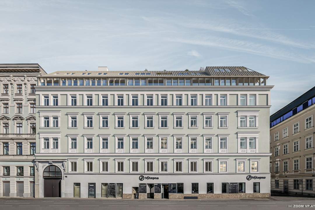 Naschmarkt, 3-Zimmer-Erstbezug mit hofseitigem 26 m² Balkon