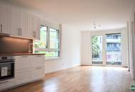 Helle 2-Zimmer Wohnung mit Klimaanlage, kleinen Garten und Garage sowie 200m von U-Bahn-Station Zippererstrasse