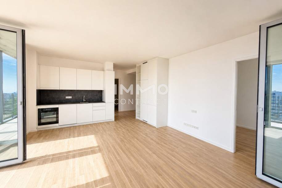 Panorama-Residence im DC2 inkl. 38qm Loggia – 34. Etage Kaiserwasserblick, Wohnung-miete, 1.100,00,€, 1220 Wien 22., Donaustadt
