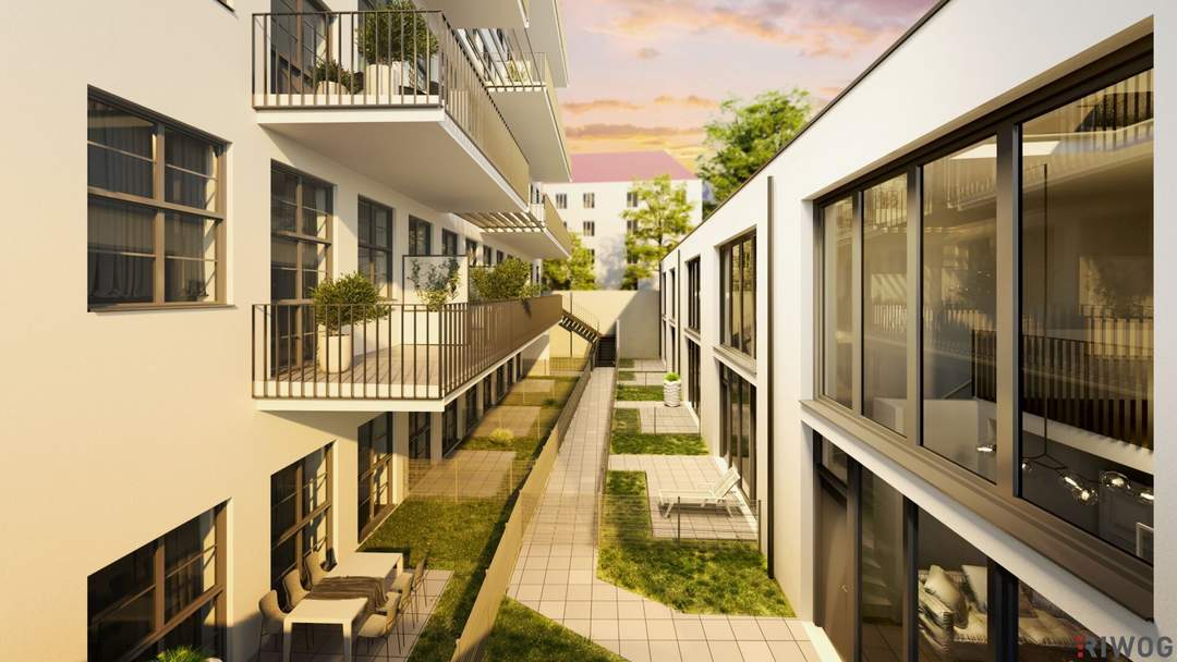 PROVISIONSFREI | Erstbezug nach Sanierung | Süd/West Loft mit Balkon | Raumhöhe bis zu ca. 4,90 m | Büro/Praxis Nutzung und Kurzzeitvermietung möglich