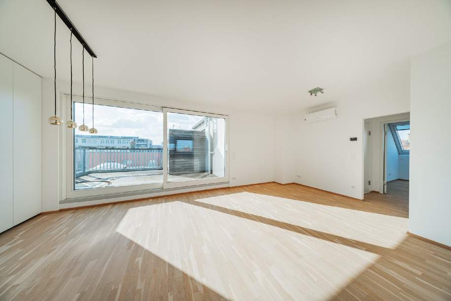 Sehr helle und klimatisierte DG Wohnung mit schöner Terrasse und Fernblick!!!, Wohnung-kauf, 749.900,€, 1150 Wien 15., Rudolfsheim-Fünfhaus