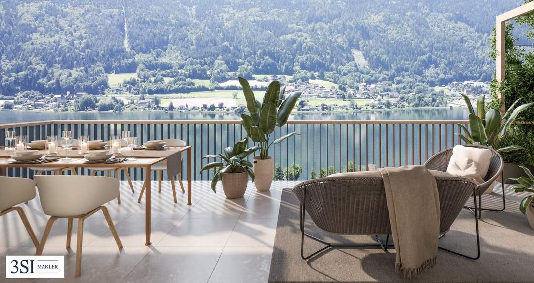 Exklusives Seeparadies: Wohnung am Ossiacher See mit spektakulärem Seeblick und eigenem Badeplatz