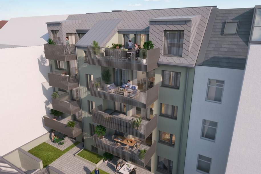 Moderne 2-Zimmer-Wohnung mit Balkon & nachhaltiger Gebäudetechnik_Top1.4_LIST, Wohnung-kauf, 355.000,€, 1140 Wien 14., Penzing