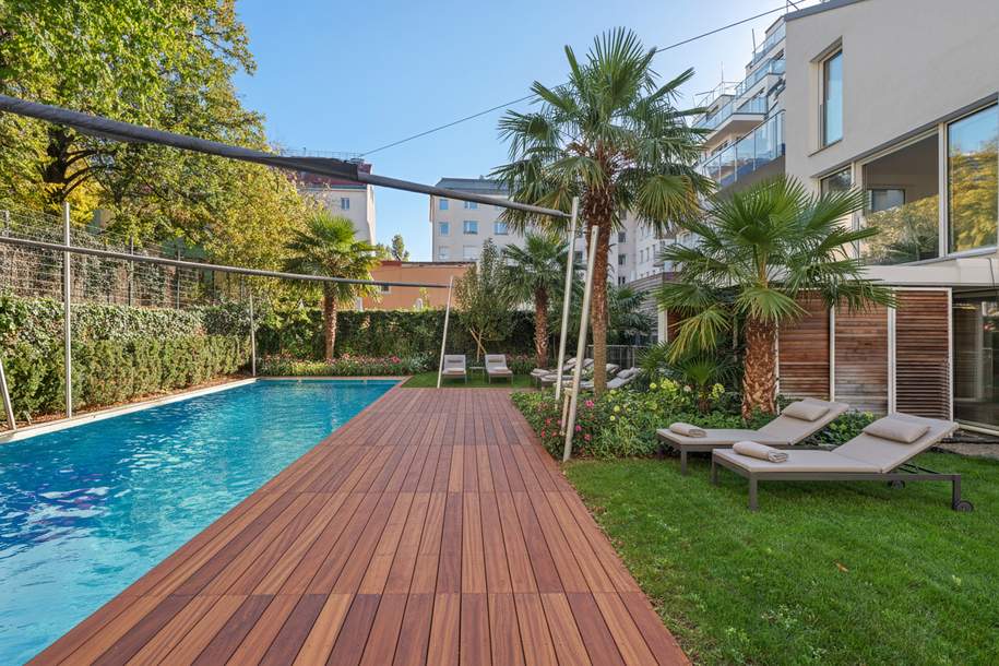 Pack die Badehose ein - PRIVATER POOL - LUXUS VILLA AUF EIGENGRUND AN DER ALTEN DONAU, Haus-kauf, 1.450.000,€, 1210 Wien 21., Floridsdorf