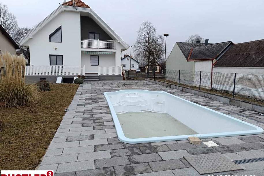 272m² großes Einfamilienhaus mit großen Garten und Pool - zu kaufen, Haus-kauf, 380.000,€, 7341 Oberpullendorf