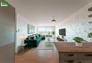SOMMERAKTION BIS 07.09 - 2% NACHLASS: Wohnung der Superlative: Fernblick in Hof-Ruhelage - Terrasse direkt beim Donauzentrum - Baurecht