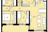 PART FURNISHED MODERN APARTMENT ON HIGHER FLOOR: 3 ROOMS with Fitness und Sauna * free from 01.08.2026 *