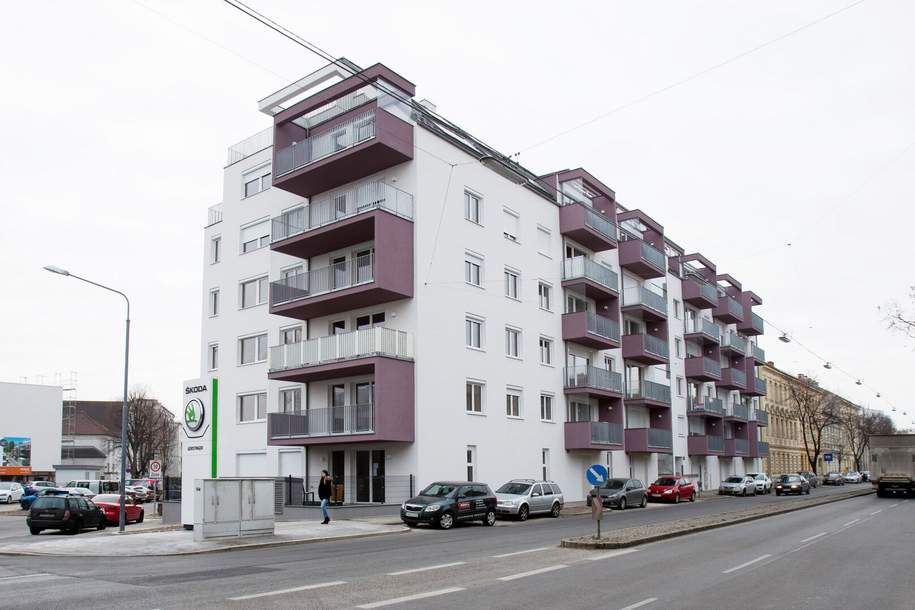 2-Zimmer-Gartenwohnung Neubau inkl Küche und Kellerabteil mit Bahnhof Floridsdorf in Gehweite /LS84-3, Wohnung-miete, 799,00,€, 1210 Wien 21., Floridsdorf