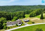 Naturparadies im Südburgenland: Charmantes Landhaus mit Fernblick, Weingarten & 2 ha Grund in absoluter Ruhelage