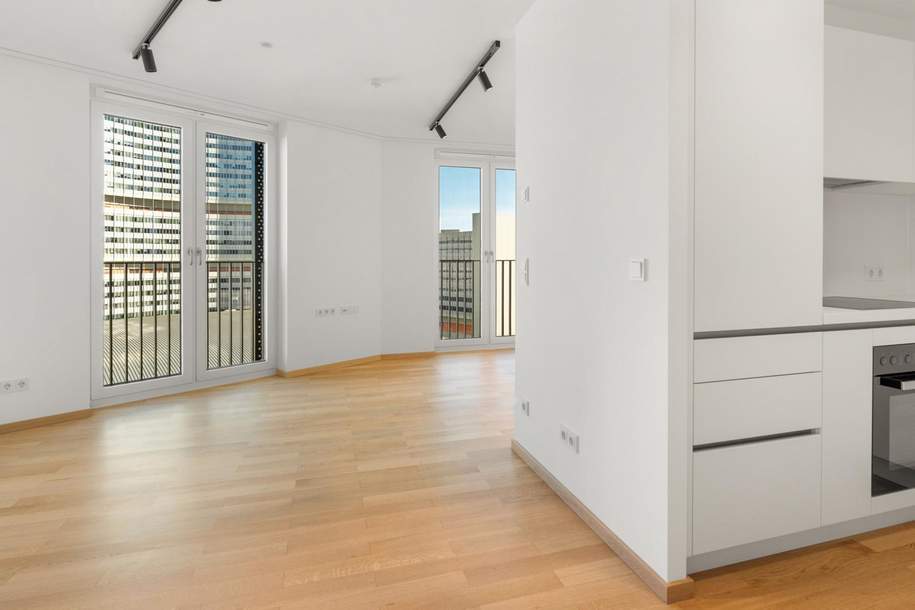 DC-FLATS: Exklusives Neubau-Apartment bei der UNO-City – Erstbezug!, Wohnung-miete, 949,99,€, 1220 Wien 22., Donaustadt