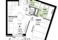 ERSTBEZUG mit Loggia | 2-Zimmer Neubauwohnung im 4. OG | Fernwärme | Fassadenbegrünung | TG-Stellplatz optional | Nachhaltiges Wohnbauprojekt