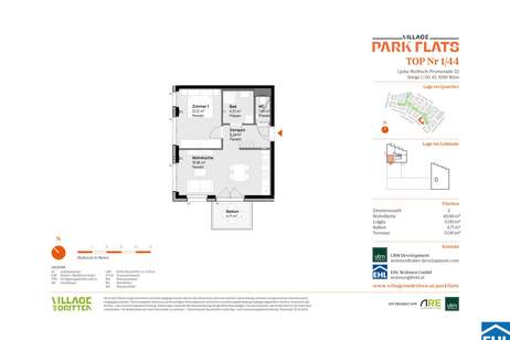 Exklusive Lage im Herzen Wiens – PARK FLATS als Anlagechance, Wohnung-kauf, 385.000,€, 1030 Wien 3., Landstraße