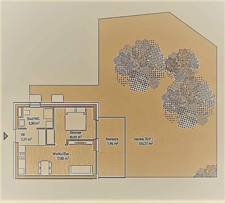 Exklusive Eigentumswohnung (36m²) mit Terrasse und großem Garten in Graz, Eggenberg! Provisionsfrei!