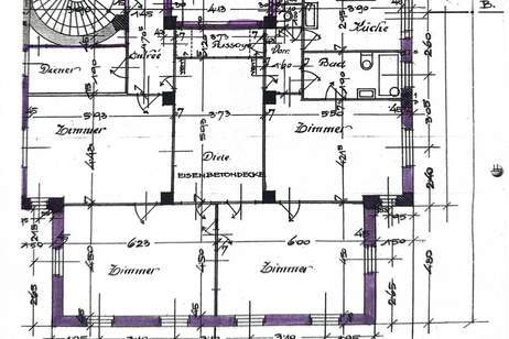 Büro oder Ordination - Großzügige, renovierte 5-Zimmer im klassischen Altbau, Gewerbeobjekt-miete, 3.166,67,€, 1130 Wien 13., Hietzing