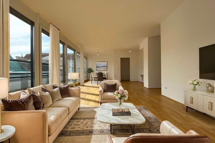 Erstbezug! Modernes 3-Zimmer-Penthouse nahe Friedensbrücke U4, Wohnung-kauf, 849.000,€, 1200 Wien 22., Donaustadt