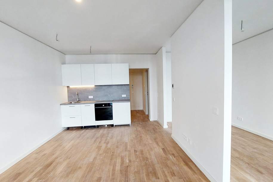 Stylische 1,5-Zi.-Wohnung mit Loggia & Rooftop Pool | TOWER HOMES, Wohnung-miete, 895,00,€, 1220 Wien 22., Donaustadt